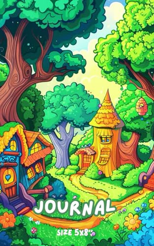 Magical Fairy Tree Houses Journal/Notebook/Diary: 120 lined pages for Everyday Thoughts Size 5x8