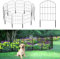 Teodute 10 Piezas Vallas para Jardín Metalicas, Enchufable Vallas Decorativas para Jardín, Un Total de 320 cm (L) x 40 cm (H), Vallas de Jardín y Barreras Animales para Conejos, Perros, Granjas
