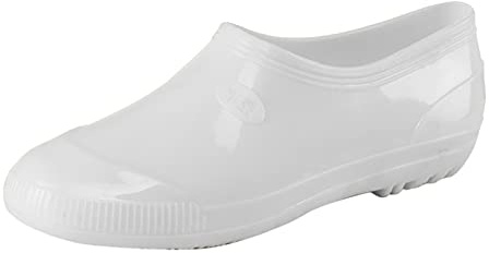 Stivali alti al ginocchio per ragazzi, scarpe da donna, stivali da pioggia, scarpe da uomo da giardino da donna, bianco, 41 EU