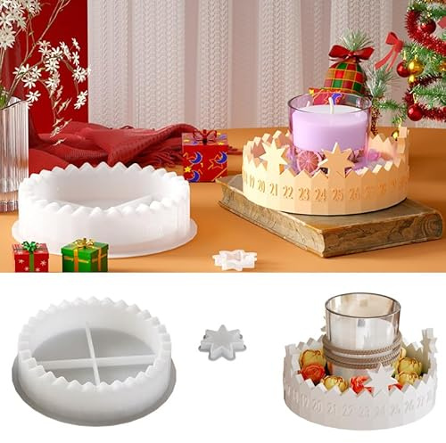 Silikonformen Gießformen Kerzen,Epoxidharz Formen,Gießform Adventskalender | Silikonform Adventskalender Weihnachten, für DIY Handwerk, Seife, Epoxidharz