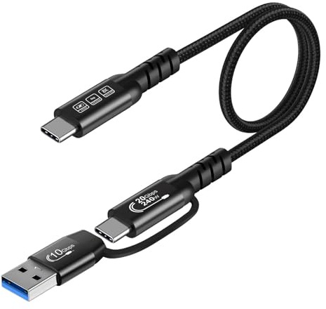BABIBAOBEI Cavo staccabile USB3.2 20Gbps 240W Ricarica rapida con PD A A C Cavo Per Dispositivi Mobili Tablet Sincronizzazione Veloce Cavo di Trasferimento Dati