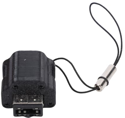 Fockety Ladeadapter für GBA SP Spielekonsole, 3,5 mm Kopfhöreranschluss, Typ C Schnittstellenkonverter mit Anti Verlust Aufhängeseil, GBA SP zu USB C Adapter (Black)