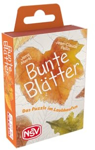 NSV - Bunte Blätter (Travel), Kartenspiel - Puzzle im Laubhaufen | Reisespiel (1-6 Spieler) für unterwegs u. zuhause, ab 8 Jahren