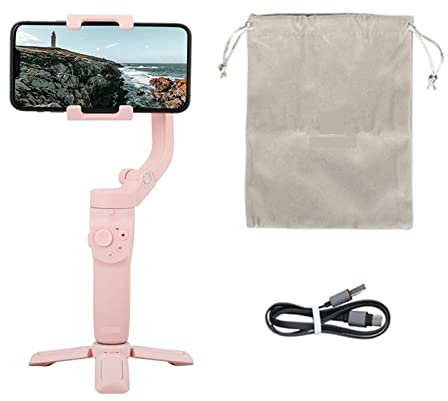 VLOG Pocket 2 Mini Handheld Smartphone Gimbal Stabilizer Selfie Stick for Smart Phone Diffusion en Direct(VLOG 2 Pink)