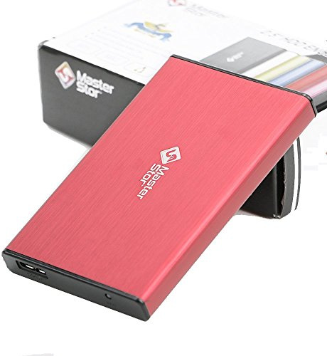 MasterStor 1 anni di garanzia-esterno disco rigido USB 3.0 super veloce da 2,5 pollici SATA Laptop Hard Drive portatile Hard Drive rosso (80 GB, 120 GB, 160 GB, 320 GB, 500 GB, 1 TB) (320GB)