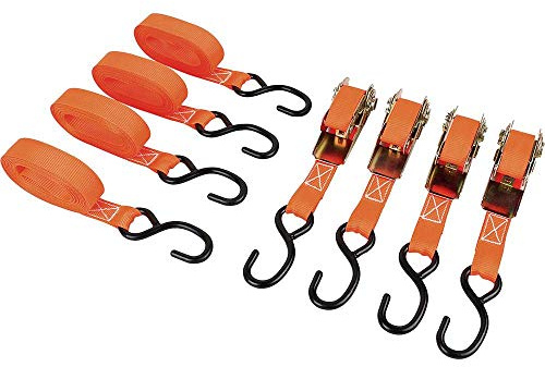LAS 10342 Spanngurt-Set, mit Ratschen und S-Haken, ca. 5 m x 2,5, 4-TLG