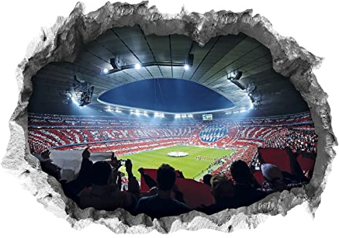 FC Bayern München 3D Wandtattoo Stadion - Glow in the Dark - Wand Dekor Sticker FCB