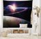ABAKUHAUS Galaxie Wandteppich, Massiver Planeten Cosmo aus Weiches Mikrofaser Stoff Waschbar ohne Verblassen Digitaldruck, 150 x 110 cm, Schwarz Blau