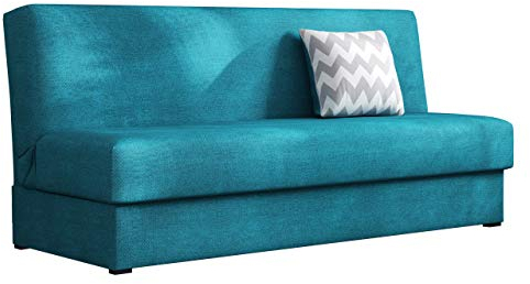 Mirjan24 Schlafsofa Adela Mini mit Bettkasten, 3 Sitzer Sofa, Farbauswahl, Bettsofa, Couch mit Schlaffunktion, Polstersofa, Schlafsofa, Couchgarnitur (Enjoy 17 + Zickzack Grau)