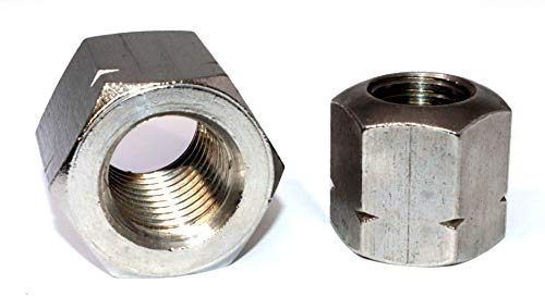 Tuercas hexagonales M16 BM16, 10 unidades, DIN 6330, acero inoxidable A2, forma B, tuerca de tornillo alta, hexagonal, tuerca larga
