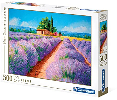 Clementoni 35073 Lavendel-Duft – Puzzle 500 Teile, Geschicklichkeitsspiel für die ganze Familie, farbenfrohes Legespiel, Erwachsenenpuzzle ab 9 Jahren