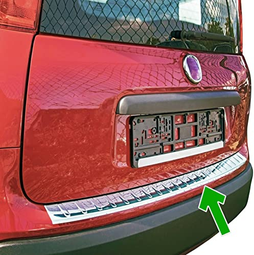 Stoßstangenschutz hinten, passend für Fiat Panda | 312 319 | ab 2012+ Edelstahl, verchromt, Schutz für Ladekanten