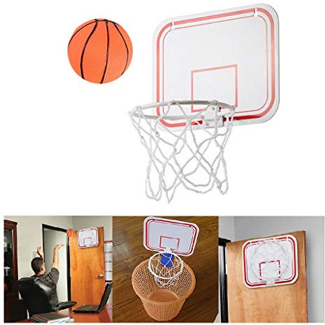 Momola Panier de Basket Interieur Porte Ensemble de Basket pour Adulte Enfant Portable Mobile Mini Panier de Basket Sport Basket-Ball Cadre de tir Formation de Basketball Extérieur