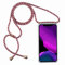 2ndSpring Coque avec Collier Compatible avec Huawei P Smart 2019/Honor 10 Lite,Tour de Cou Lanière en Corde Pendentif Housse,Gris Abricot Rouge