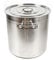 OUKANING Casserole à soupe 35 l - en acier inoxydable grande casserole à induction, cuisinière à gaz, électrique, vitrocéramique, idéale par exemple comme marmite à soupe - Ø 360 mm