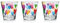 Bicchieri Acqua In Vetro Nadia 3 Pezzi Love Rainbow 250 Cc