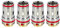 Uwell UN2-3 Mesh Coils (0,2 Ohm), Crown 5 DL Verdampferköpfe für e-Zigarette, 4 Stück