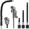 DURTAIL 1pcs Flexibler Bithalter Verlängerung Akkuschrauber Set, 2pcs 105° Winkelschrauber Vorsatz Adapter, 3pcs 1/4 Sechskantschaft Verlängerungsstange, für Akkuschrauber Set