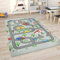 Paco Home Kinderteppich Teppich Kinderzimmer Spielmatte Straßenteppich Spielteppich, Grösse:120x160 cm, Farbe:Grau
