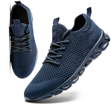 MGNLRTI Herren Schuhe Sneaker Laufschuhe Sommerschuhe Sportschuhe Straßenlaufschuhe Turnschuhe Fitnessschuhe Joggingschuhe Workout Freizeitschuhe Männer Running Shoes Gym Blau EU39