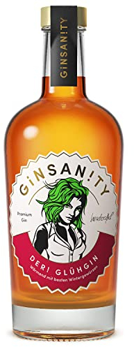 Ginsanity Glühgin | Handgemacht aus Deutschland - Köln | Gin Geschenk-Idee zu Weihnachten, für die Adventszeit | 0,5 l