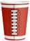 Amscan 9912278 - Becher Touchdown, 6 Stück, Fassungsvermögen 500 ml, Papier, Football, Einwegteller, Partygeschirr, Motto-Party