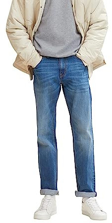 TOM TAILOR Herren 1007860 Josh Regular Slim Jeans, 10119 - Used Mid Stone Blue Denim, 34W / 32L EU