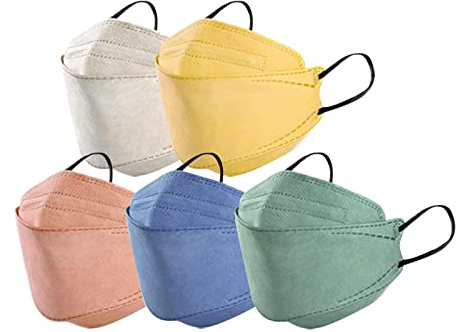 DeaAmyGline 50 Stück Mundschutz Erwachsene Bunt,4-lagige,Einweg,Neuer-Trend 3D Fisch-Form,Atmungsaktiv und Staubdicht,Mund und Nasenschutz Mund-Tuch Bandana Halstuch Schals (H21)
