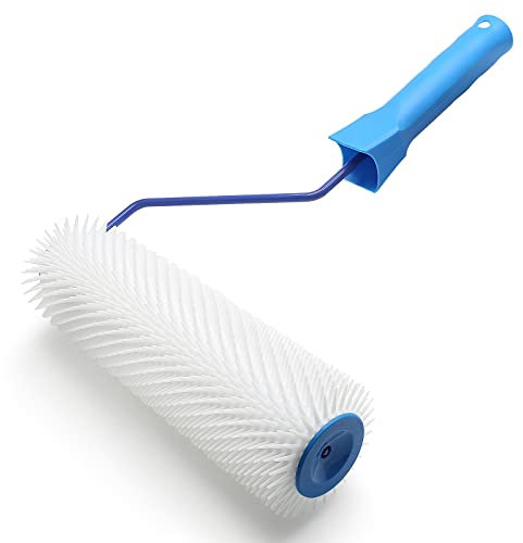 Waziaqo 9inch/23cm Spiked Roller for Self Leveling Concrete, Aeration Latex Floor Self Leveling Screed Flooring Roller Brush Paint Roller