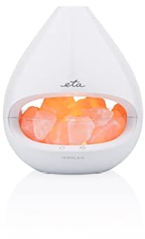 ETA Aroma Diffuser Himalaia I Ultraschall I 160ml Tank I Luftbefeuchter I Natürliche Ionisierung durch Himalaya Salzkristalle Weiß