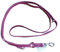 Hundeleine aus Fettleder, 3fach verstellbar, 2,70m lang mit Bolzenhaken aus Chrom, Doppelführleine, geflochten, 12mm/15mm (Pink, 15mm)