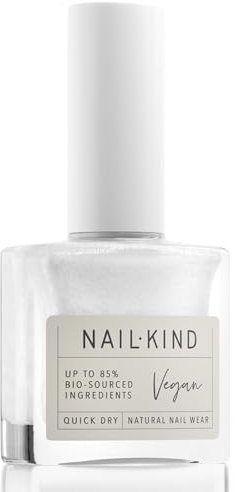 NAILKIND White Nail Polish - Glazed Donut - Classic White Nail Varnish - Vegan Nail Lacquer - Peta Certified + Cruelty Free - Quick Drying Long Lasting - Chip Resistant Manicure - 8ml