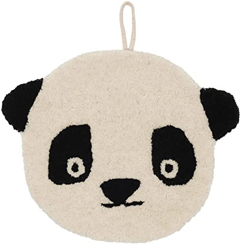 OYOY Mini Wandteppich für Kinder - Panda Miniature Wallhanger - Wandbehang Kinderzimmer Deko aus Wolle-Baumwolle-Mix mit Panda Motiv - L:25 x B:32 x H:1,5 cm - M107358