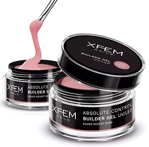 XFEM Aufbaugel zur Nagelverlängerung und Modellage UV/LED (15ml, Cover Desert Rose)