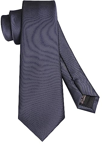 JEMYGINS Schmale Einfarbige Herren krawatte mit einer Vielfalt an Farben - 7cm tief grau