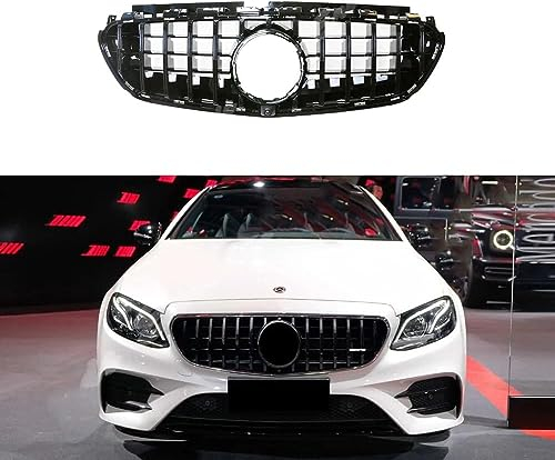 HOCAH Auto Front KüHlergrille für Mercedes-Benz W213 E-Klasse E63 AMG 2016 2017 2018 2019 2020,Front Grille Bumper Styling Body Fittings ABS Front Car Grill Front Bumper Bonnet Grill