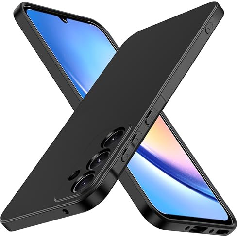 iVoler Cover in Silicone per Samsung Galaxy A35 5G con Protezione Della Fotocamera, Ultra Sottile Custodia in TPU Morbida Anti-Graffio Antiurto Protettiva Case, Nero