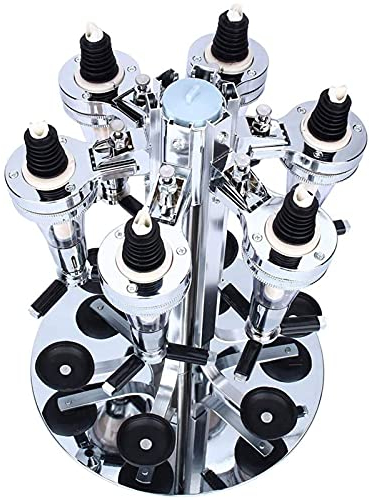 Estink Support Mural Rotatif pour 6 Bouteilles, Distributeur Optique pour Boissons, Vin, Bar en Acier, Majordome