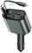 BOOTEEK 120W Cargador de Coche Retráctil 4 en 1 Cargador de Coche Adaptador con Cables Retráctiles y Pantalla de Voltaje, para Vehículos 12/24 V, Compatible con Android, Samsung Galaxy