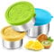 Everusely – Edelstahl-Lebensmittelbehälter – 3er-Pack, Sommer – Lunchbox-Snackbehälter für Büro, Aufbewahrung zu Hause – Auslaufsichere Deckel