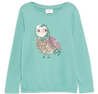 s.Oliver O-Shape-Langarmshirt mit Glitzer und Pailletten