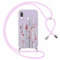 Foonary Handykette Hülle mit Kette für Samsung Galaxy A20e 5,8 Handyhülle, Blumen Lavendel Design Band Necklace Case mit Kordel zum Umhängen Silikon Bumper Schutzhülle Cover Schnur für Samsung A20e