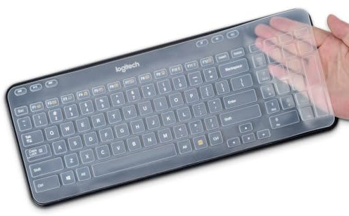 Housse de clavier pour clavier sans fil Logitech K360 MK360, Logitech K360 MK360, protection de clavier étanche en silicone, transparente