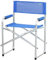 Totò Piccinni Sedia Regista CAMPING BAIA pieghevole in alluminio e textilene resistente robusta leggera con braccioli imbottiti (1, Blu)