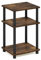Furinno Just 3-stufiger Turn-N-Tube-Beistelltisch, 1er-Pack, Bernsteinkiefer/Schwarz