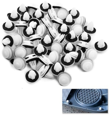 100 Piezas Grapas Plastico Coche, Remaches Plastico Coche, Grapas Coche, Clips de Retención de Plástico Universal para Automóviles, Remaches para Fijación de Paneles de Puertas y Carrocería
