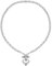 Emibele Silber Herz Charme Halsketten für Frauen, OT Toggle Chunky Büroklammer Choker Halskette, Edelstahl nicht anlaufen Silber Herz Anhänger Halskette Schmuck Geschenke für Valentinstag Mütter Tag