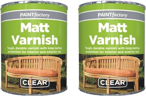 MIXEL Clear Matt Varnish Tin Paint, Quick-Drying Formula, Easy-to-Apply, Long-Lasting Protection, Ideal for Craft, Home Décor, Perfect for Interior and Exterior Use, 300ml, (2 Pcs)