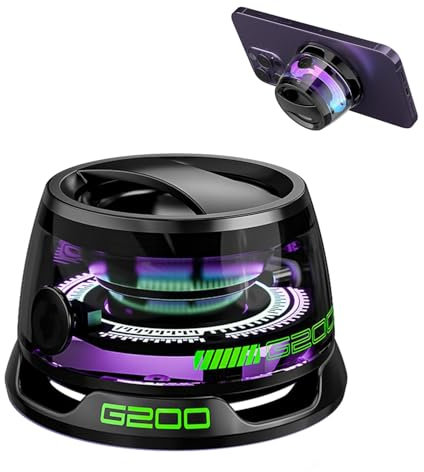 Yabonie Mini Bluetooth Speaker, Ultra Small & Portable Bluetooth Speaker Wireless with RGB Lights, Portable Wireless Speaker Bluetooth 5.3 with Magnetic Adsorption for Outdoor, Travel, Home
