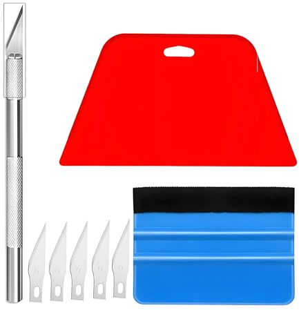 8pcs Vinyl Wrap Tools Kit, Wallpaper Smoothing Tool for Peel Stick Wallpaper, Vinyl Wrap Installation, Contact Paper Application, Perfect for Car Wrapping Home Decor